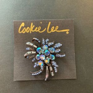 COOKIE LEE BROOCH/PIN BLUE